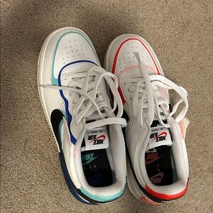 Nike Air White and Multicolor Sneakers